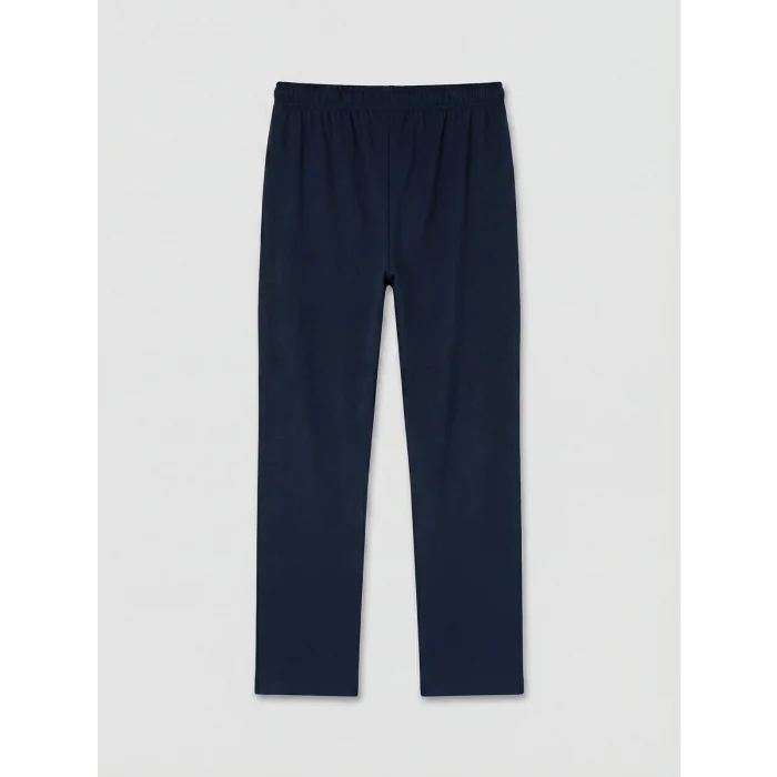 LC WAIKIKI İndigo Regular Fit Teddy Baskılı Erkek Pijama Takımı