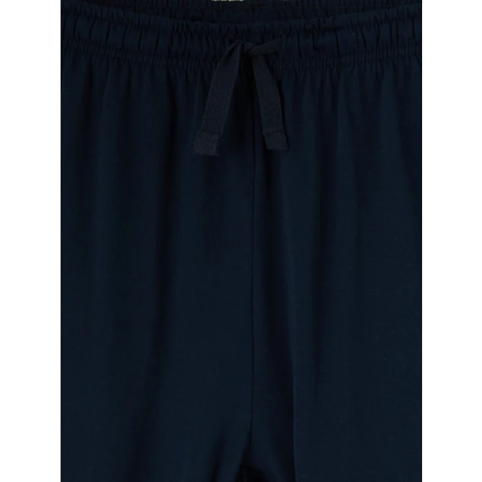 LC WAIKIKI İndigo Regular Fit Teddy Baskılı Erkek Pijama Takımı