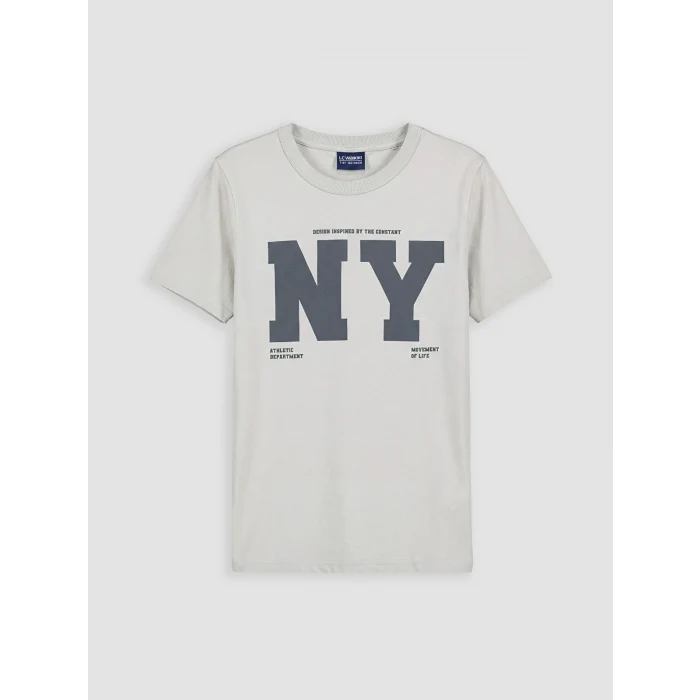 LCW Kids Bej NYC Baskılı Erkek Çocuk Takım