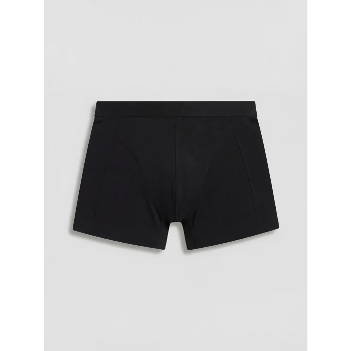 LC WAIKIKI Siyah Regular Fit Pamuklu Esnek Erkek 3lü Boxer