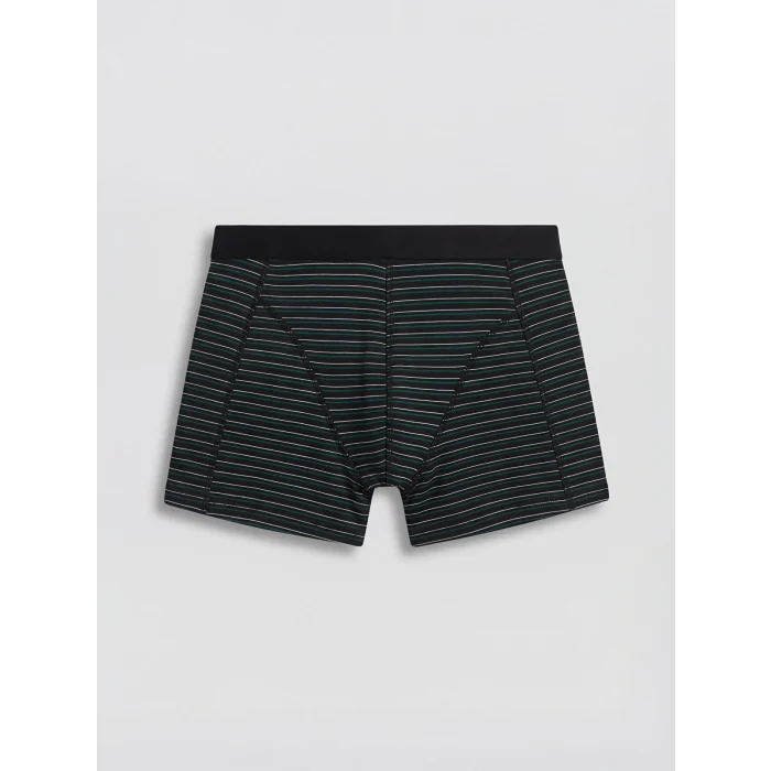 LC WAIKIKI Siyah Regular Fit Pamuklu Esnek Erkek 3lü Boxer