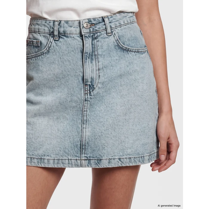 LCW Vision İndigo Regular Fit Mini Jean Etek