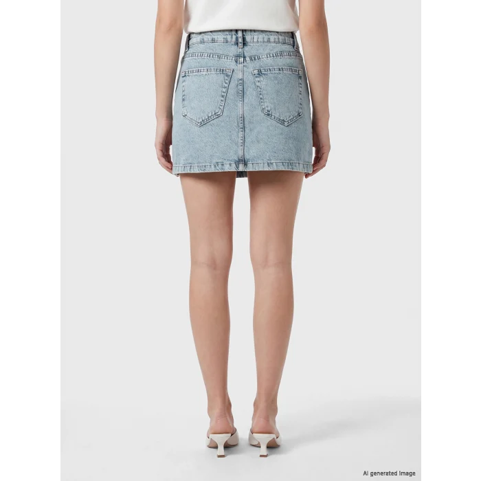 LCW Vision İndigo Regular Fit Mini Jean Etek