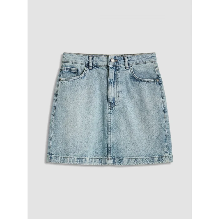 LCW Vision İndigo Regular Fit Mini Jean Etek