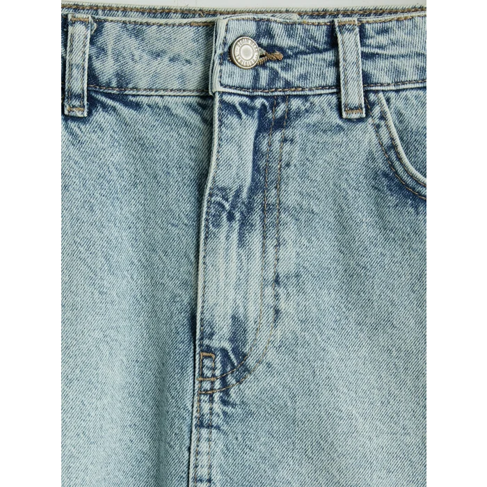 LCW Vision İndigo Regular Fit Mini Jean Etek