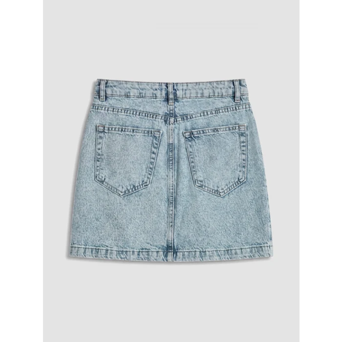 LCW Vision İndigo Regular Fit Mini Jean Etek