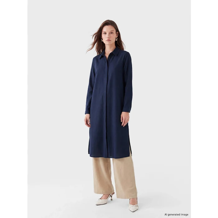 LCW Modest Lacivert Kadın Gömlek Tunik