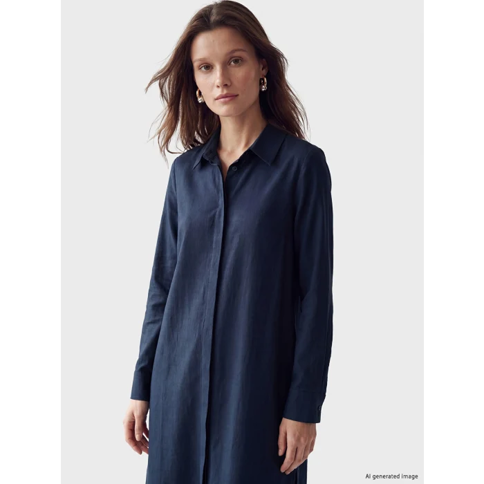 LCW Modest Lacivert Kadın Gömlek Tunik