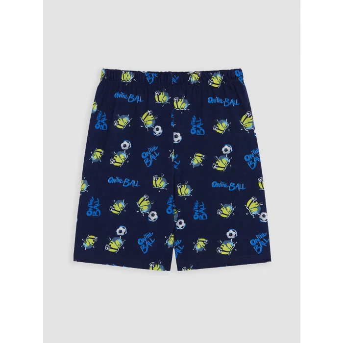 LCW Kids Sarı Minions Baskılı Erkek Çocuk Şortlu Pijama Takımı