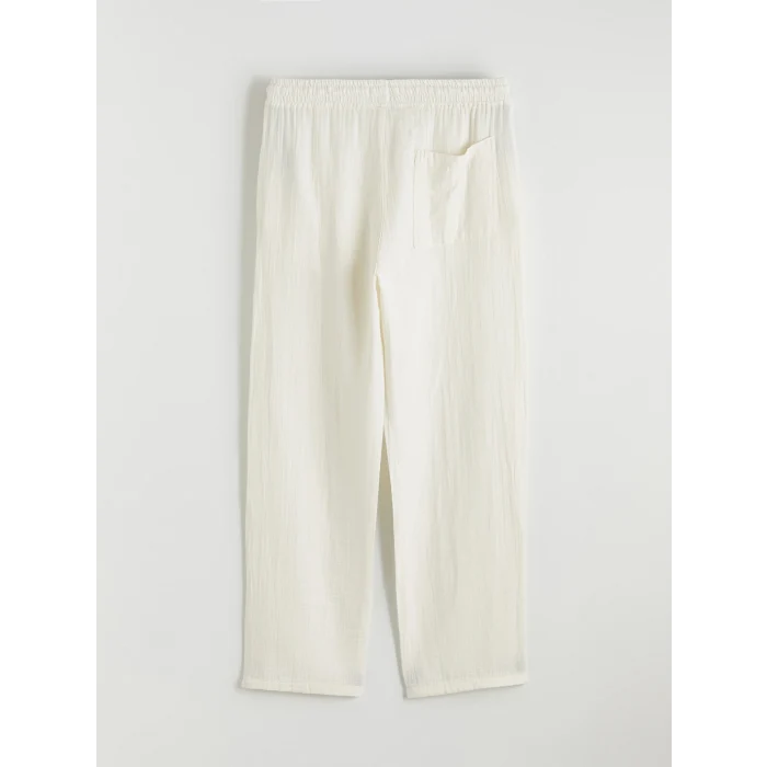 XSIDE Ekru Loose Fit Erkek Müslin Pantolon