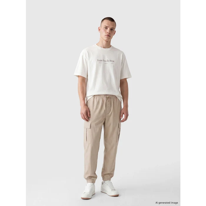 XSIDE Gri Regular Fit Poplin Erkek Jogger Pantolon