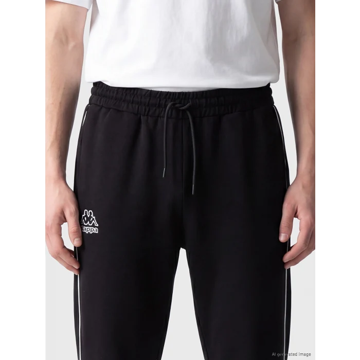 Kappa LC WAIKIKI Siyah Regular Fit Erkek Eşofman Altı