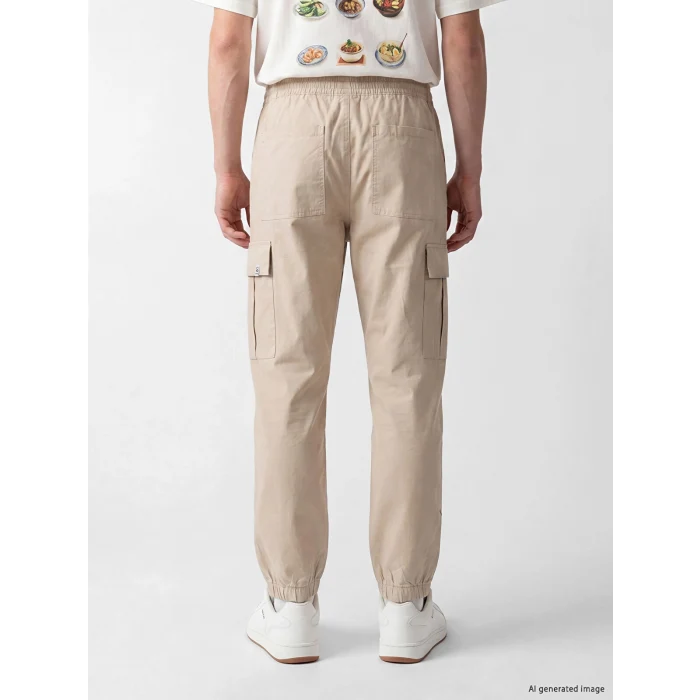 XSIDE Gri Regular Fit Poplin Erkek Jogger Pantolon