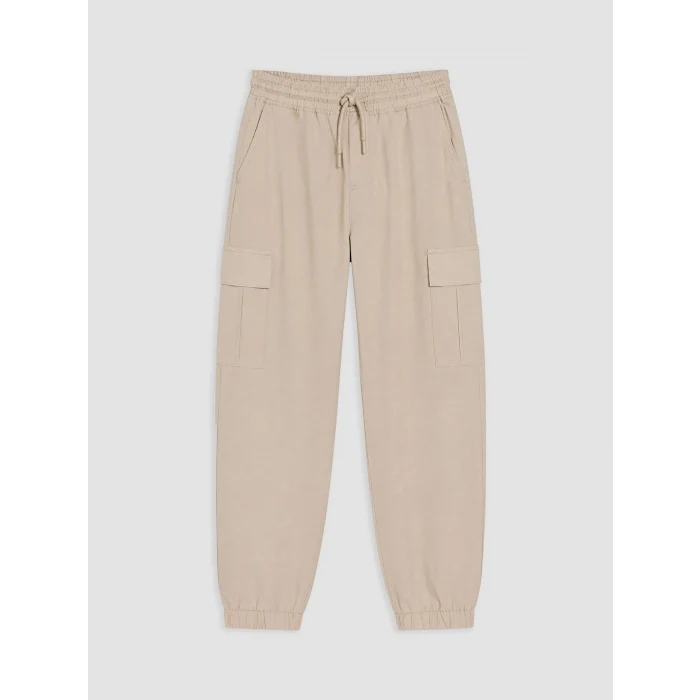 XSIDE Gri Regular Fit Poplin Erkek Jogger Pantolon