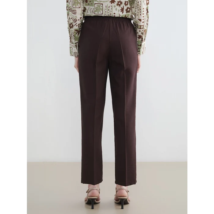 LCW Modest Kahverengi Beli Lastikli Havuç Kesim Kadın Pantolon