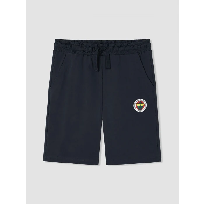 LCW Kids Lacivert Fenerbahçe Baskılı Erkek Çocuk Şortlu Takım