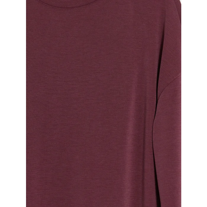 LCW EVERYDAY Mürdüm Soft Touch Oversize Kadın Sweatshirt Tunik