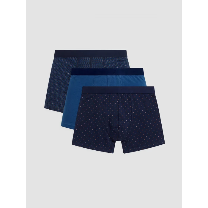 LC WAIKIKI Lacivert Pamuklu Esnek Erkek Boxer 3lü
