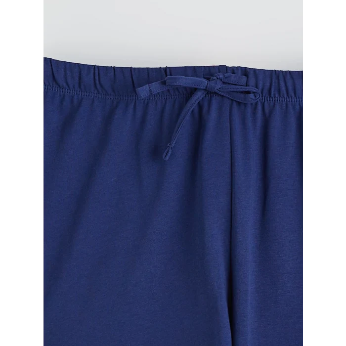 LCW DREAM Lacivert Ayı Teddy Baskılı Kadın Şortlu Pijama Takımı