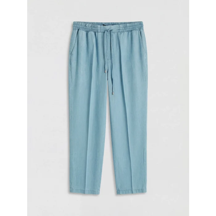 LCW Modest İndigo Beli Lastikli Mom Fit Kadın Jean Pantolon