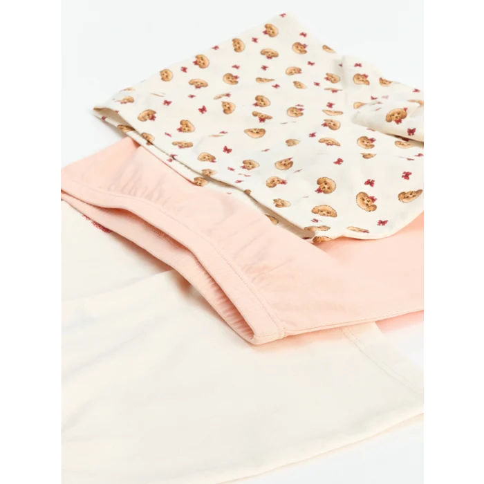 LCW Kids Ekru Kız Çocuk Boxer 3lü