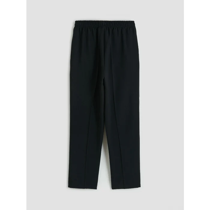 LCW Modest Siyah Beli Lastikli Havuç Kesim Kadın Pantolon