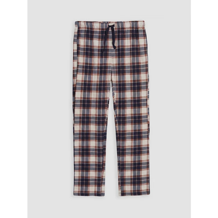 LC WAIKIKI Kahverengi Regular Fit Baskılı Erkek Pijama Takımı