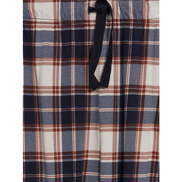 LC WAIKIKI Kahverengi Regular Fit Baskılı Erkek Pijama Takımı