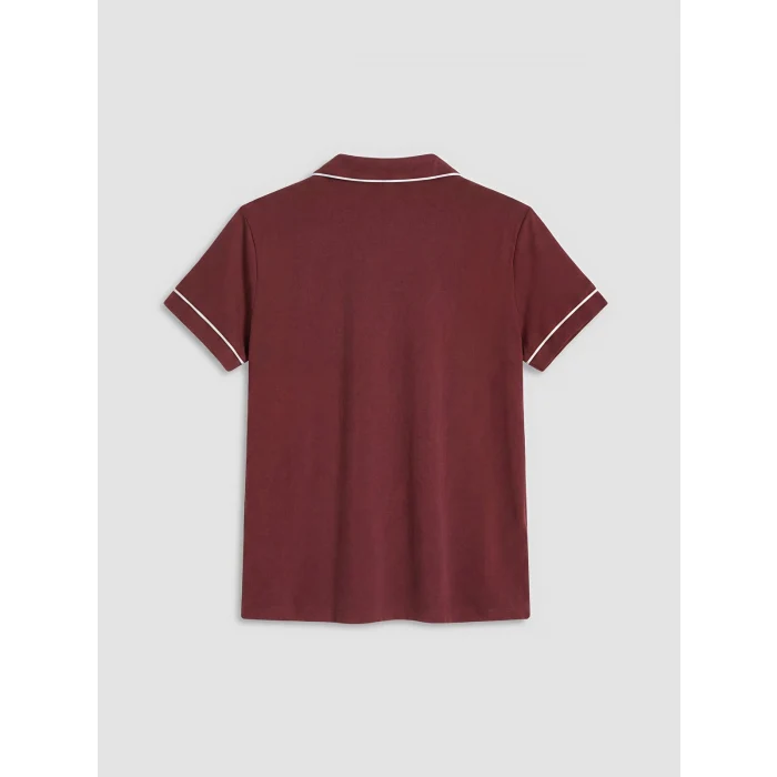 LCW DREAM Bordo Ayı Teddy Baskılı Kadın Pijama Takım