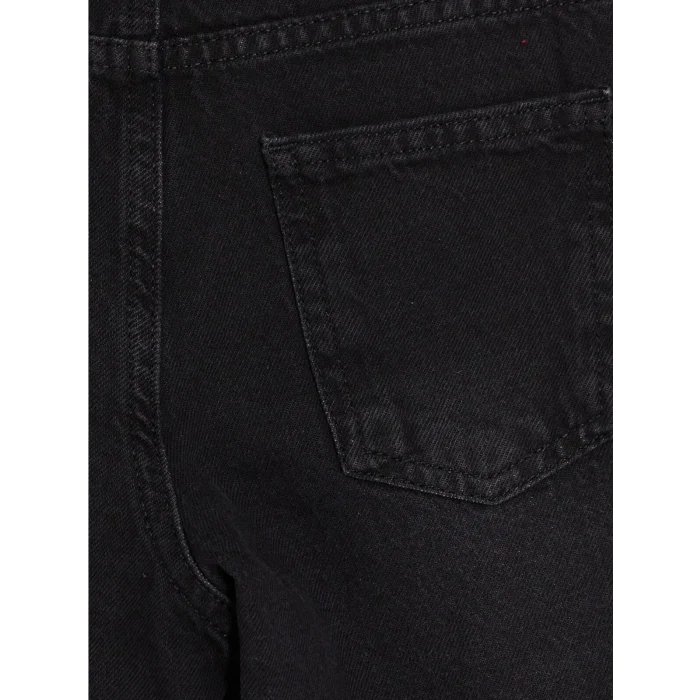 LCW Kids Siyah Yırtık Detaylı Erkek Çocuk Jean Şort