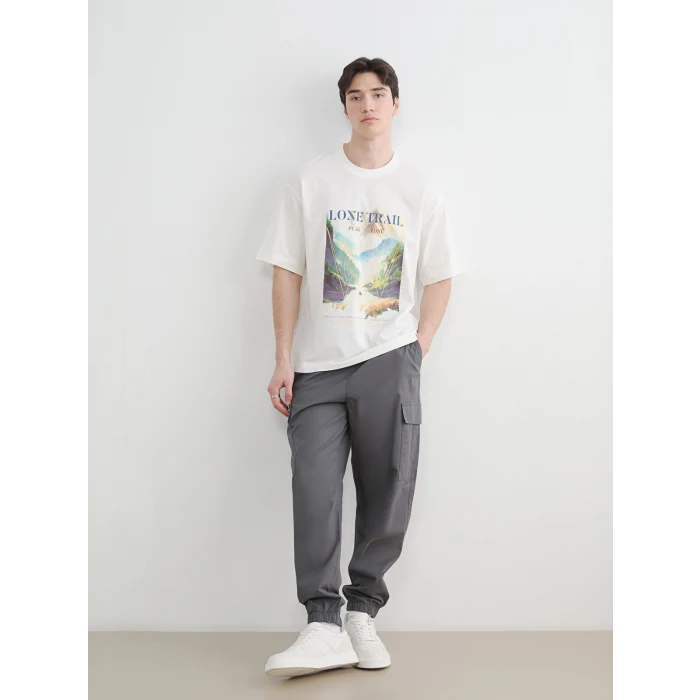 XSIDE Antrasit Regular Fit Poplin Erkek Jogger Pantolon