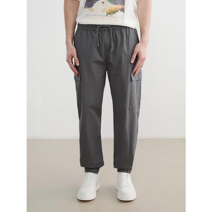 XSIDE Antrasit Regular Fit Poplin Erkek Jogger Pantolon