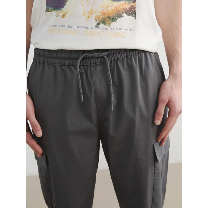 XSIDE Antrasit Regular Fit Poplin Erkek Jogger Pantolon