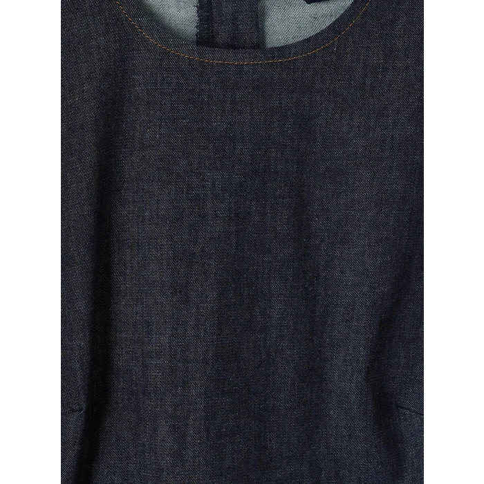 LCW Vision İndigo Kemerli Belden Oturtmalı Mini Jean Elbise