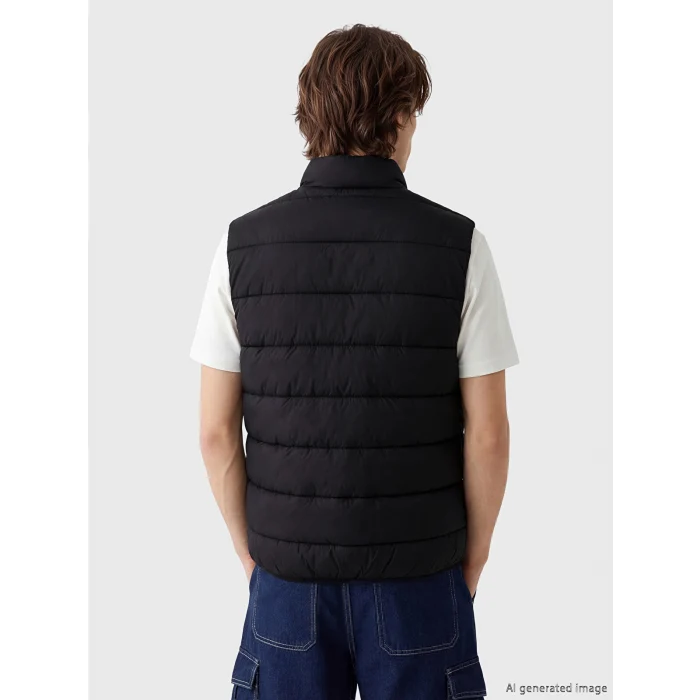 XSIDE Siyah Slim Fit Dik Yaka Erkek Şişme Yelek