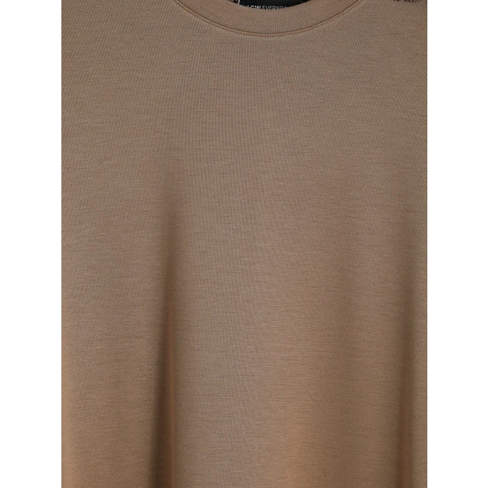 LCW EVERYDAY Kahverengi Dantel Detaylı Soft Touch Kadın Tunik