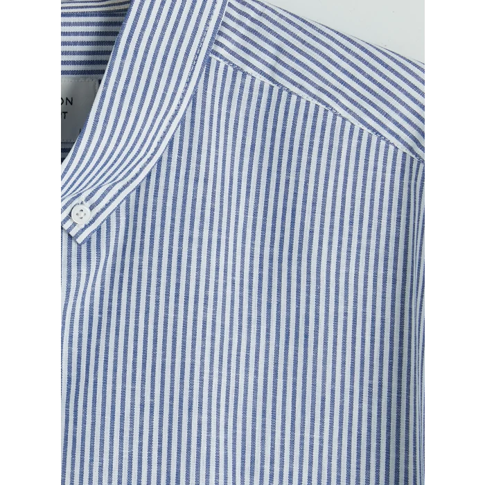 LCW Vision İndigo Regular Fit Çizgili Erkek Gömlek