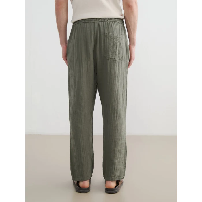 XSIDE Haki Loose Fit Erkek Müslin Pantolon