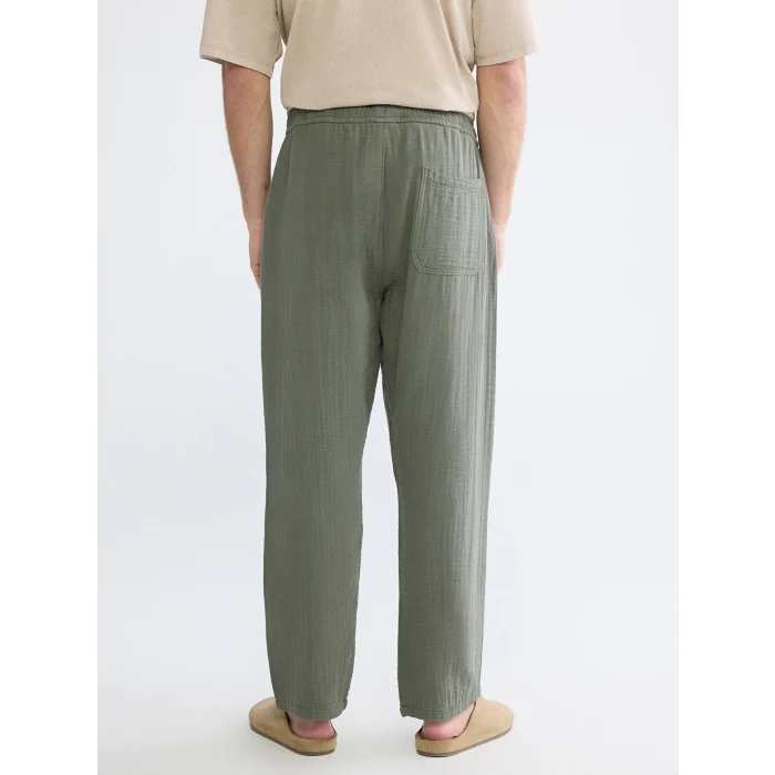 XSIDE Haki Loose Fit Erkek Müslin Pantolon