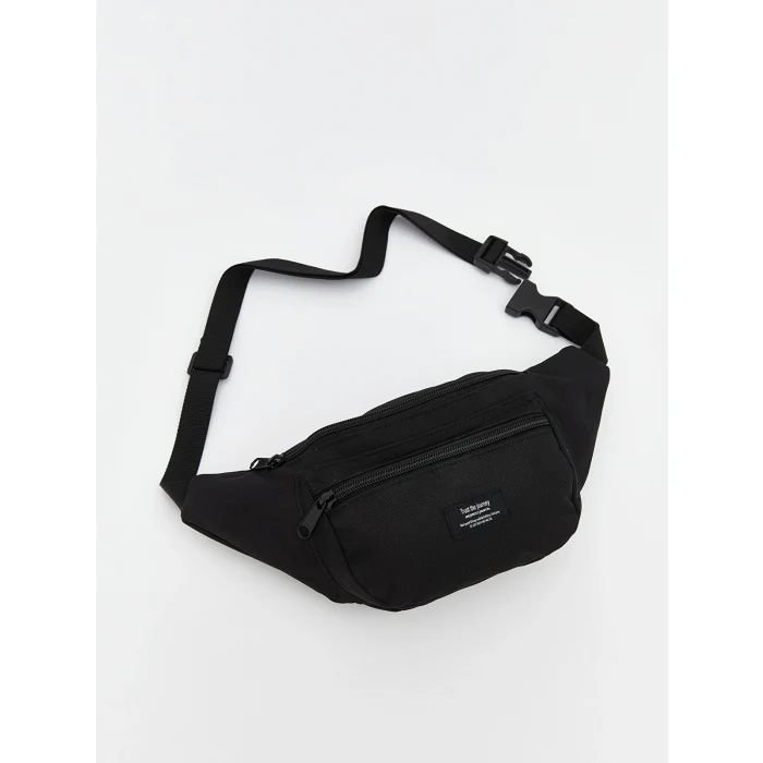 LCW ACCESSORIES Siyah Çift Fermuarlı Erkek Bel Çantası