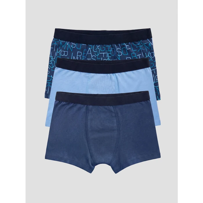 LCW Kids Mavi Erkek Çocuk 3lü Boxer