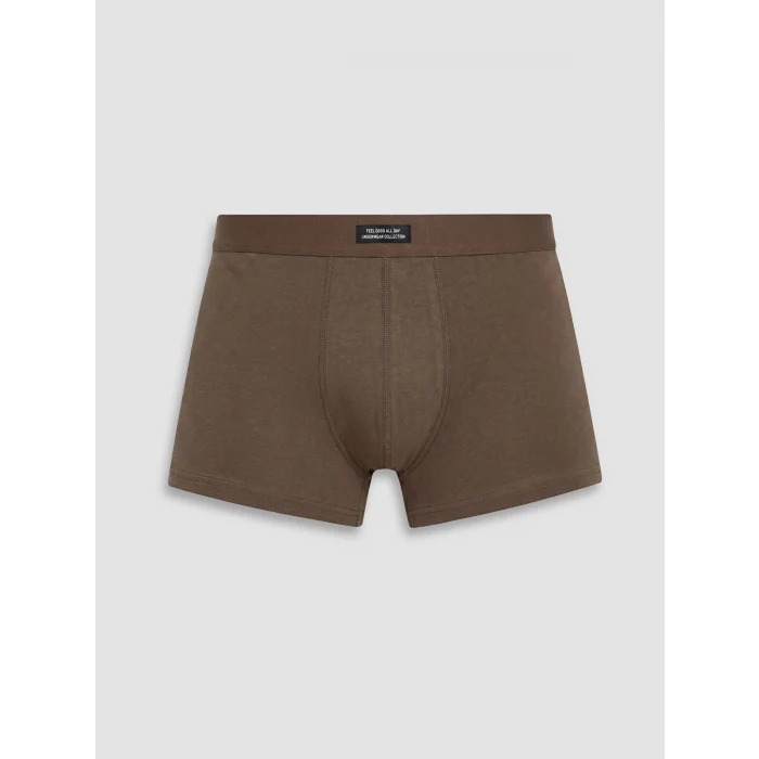 LC WAIKIKI Kahverengi Pamuklu Esnek Erkek Boxer 3lü
