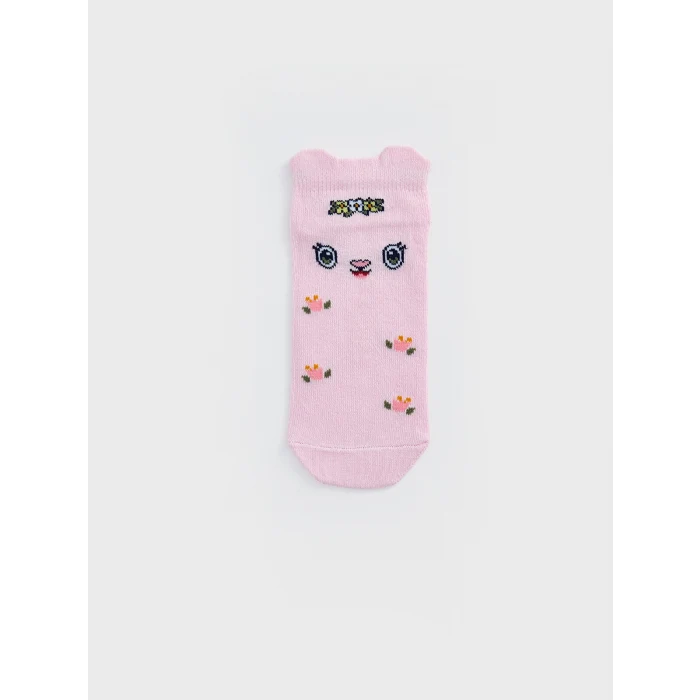 LCW Kids Beyaz Gabbys Dollhouse Baskılı Kız Çocuk Patik Çorap 5li
