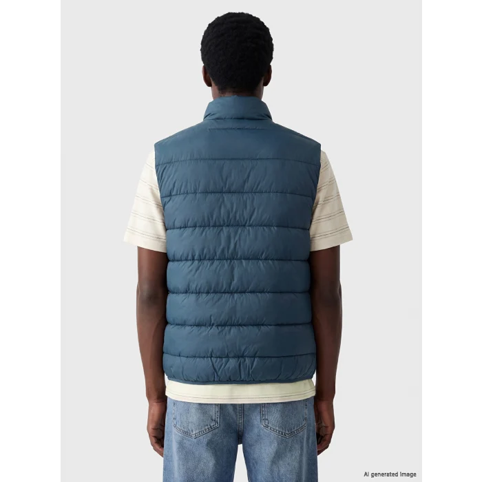 XSIDE Lacivert Slim Fit Dik Yaka Erkek Şişme Yelek