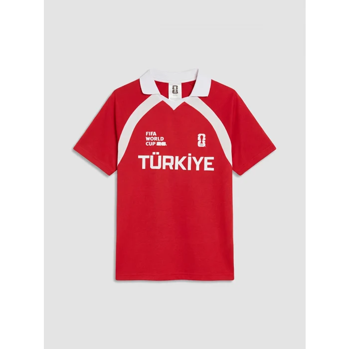 XSIDE ACTIVE Kırmızı Türkiye FIFA 2026 Dünya Kupası Baskılı Erkek Spor Tişört