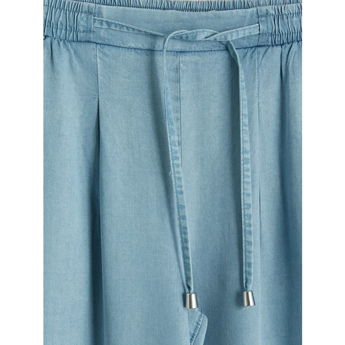LCW Jeans İndigo Yüksek Bel Wideleg Fit Kadın Jean Pantolon