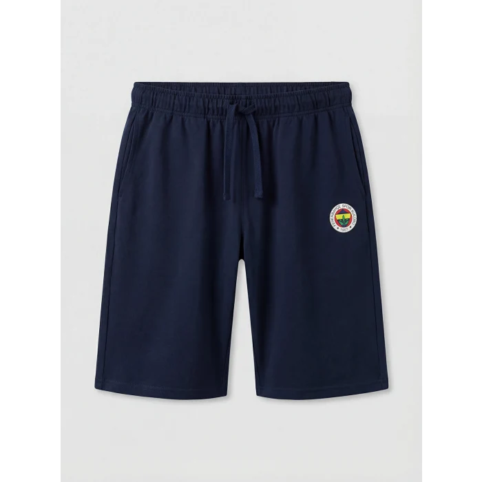 LC WAIKIKI Lacivert Fenerbahçe Baskılı Erkek Şortlu Pijama Takımı