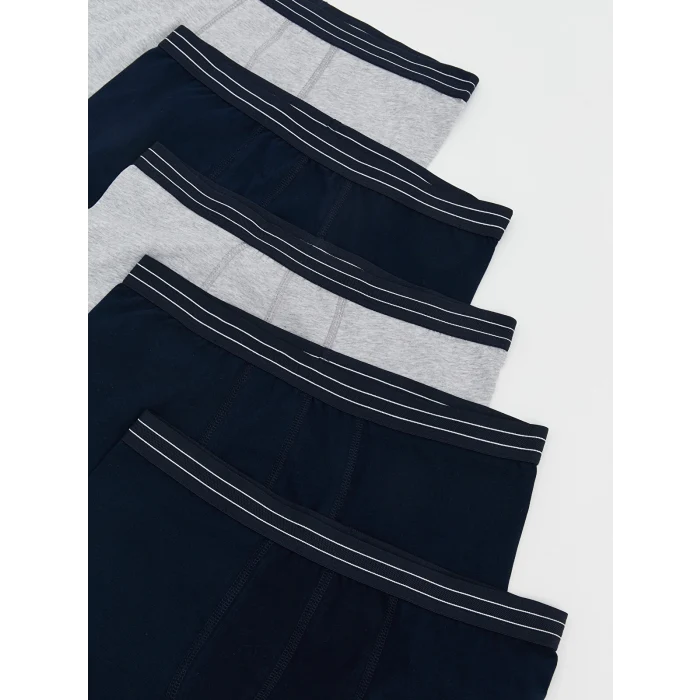 LC WAIKIKI Lacivert Standart Kalıp Pamuklu Esnek Erkek Boxer 5li