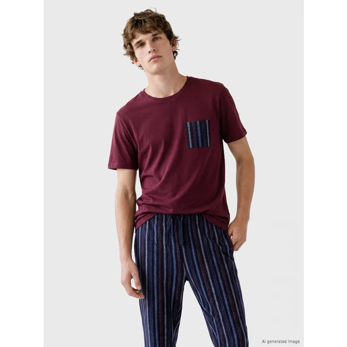 LC WAIKIKI Lacivert Regular Fit Erkek Pijama Takım