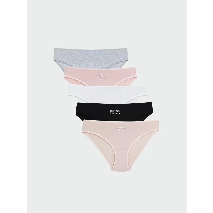 LCW Young Pembe Baskılı Bikini Külot 5li